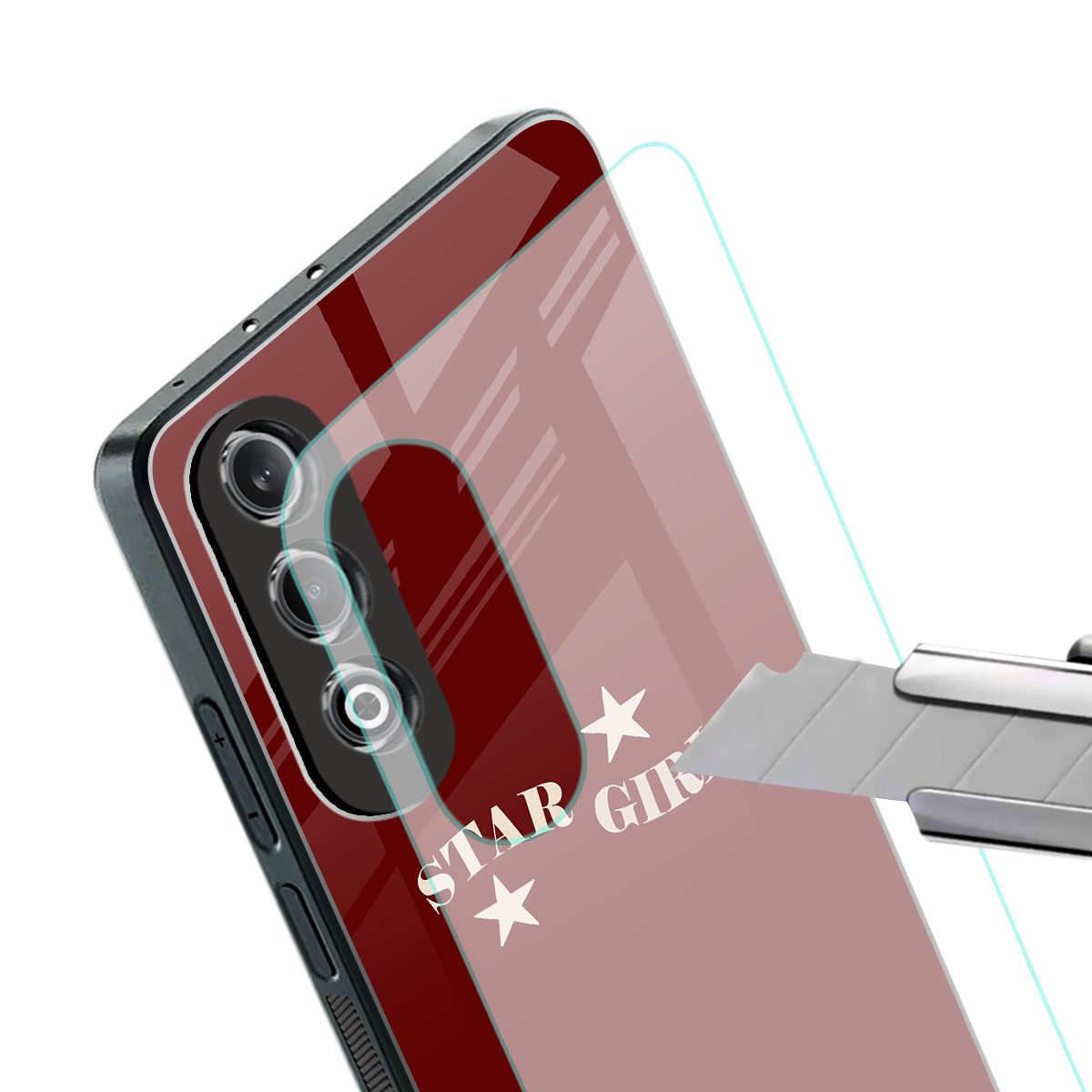 star girl back phone cover | glass case for oneplus nord ce 4