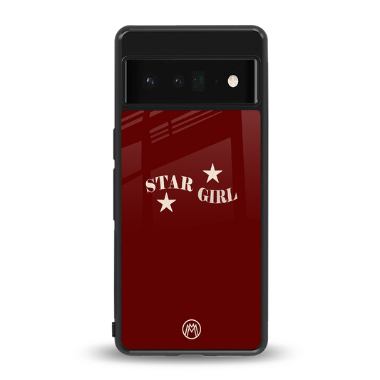 star girl back phone cover | glass case for google pixel 6 pro