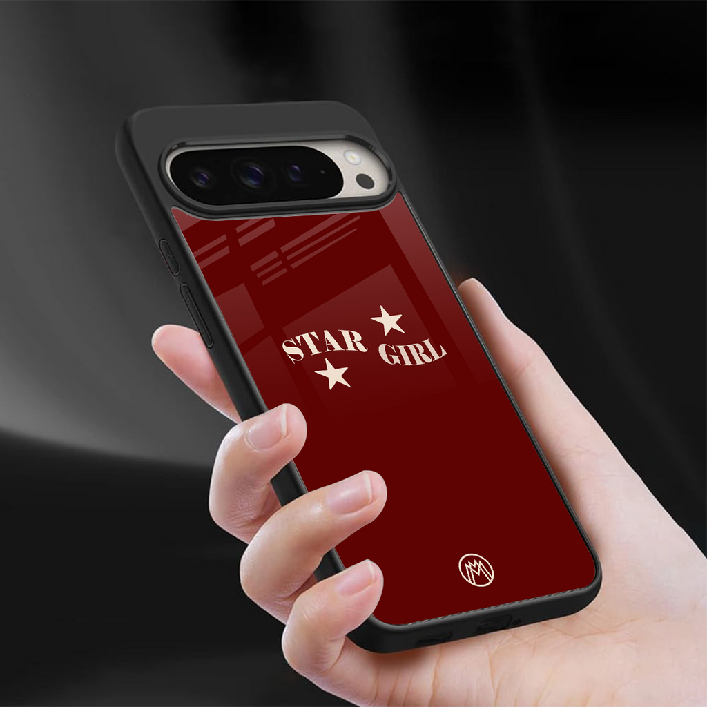 star girl back phone cover | glass case for google pixel 9 pro