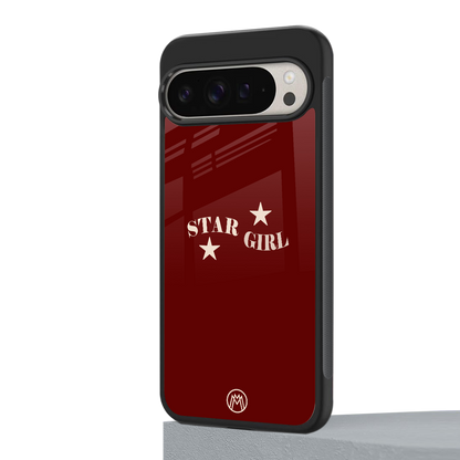 star girl back phone cover | glass case for google pixel 9 pro