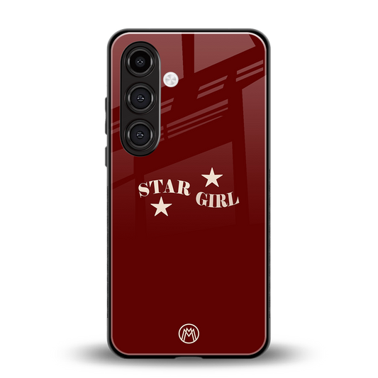 star girl back phone cover | glass case for samsung galaxy s23
