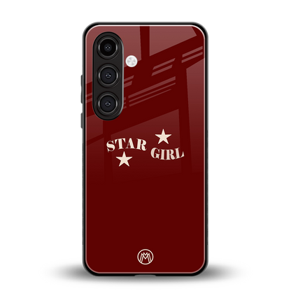 star girl back phone cover | glass case for samsung galaxy s24 plus