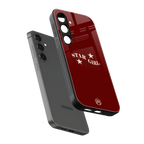 star girl back phone cover | glass case for samsung galaxy s24