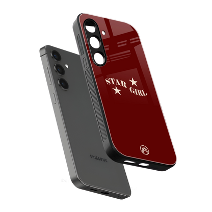 star girl back phone cover | glass case for samsung galaxy s23 plus