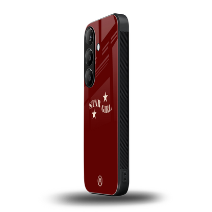 star girl back phone cover | glass case for samsung galaxy s23 plus