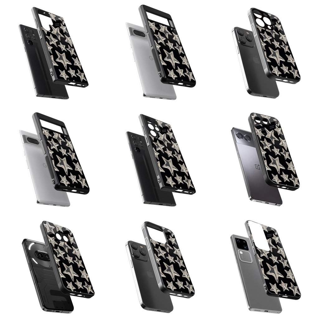 Durable Glass Back Mobile Case for iPhone, Samsung, OnePlus, Google Pixel, Redmi, Vivo, Oppo
