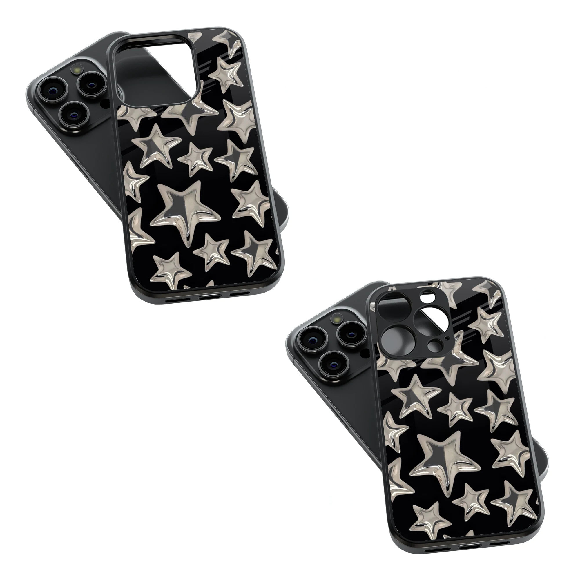 Trendy Glass Back Mobile Case for iPhone, Samsung, Redmi, OnePlus, Google Pixel, Motorola