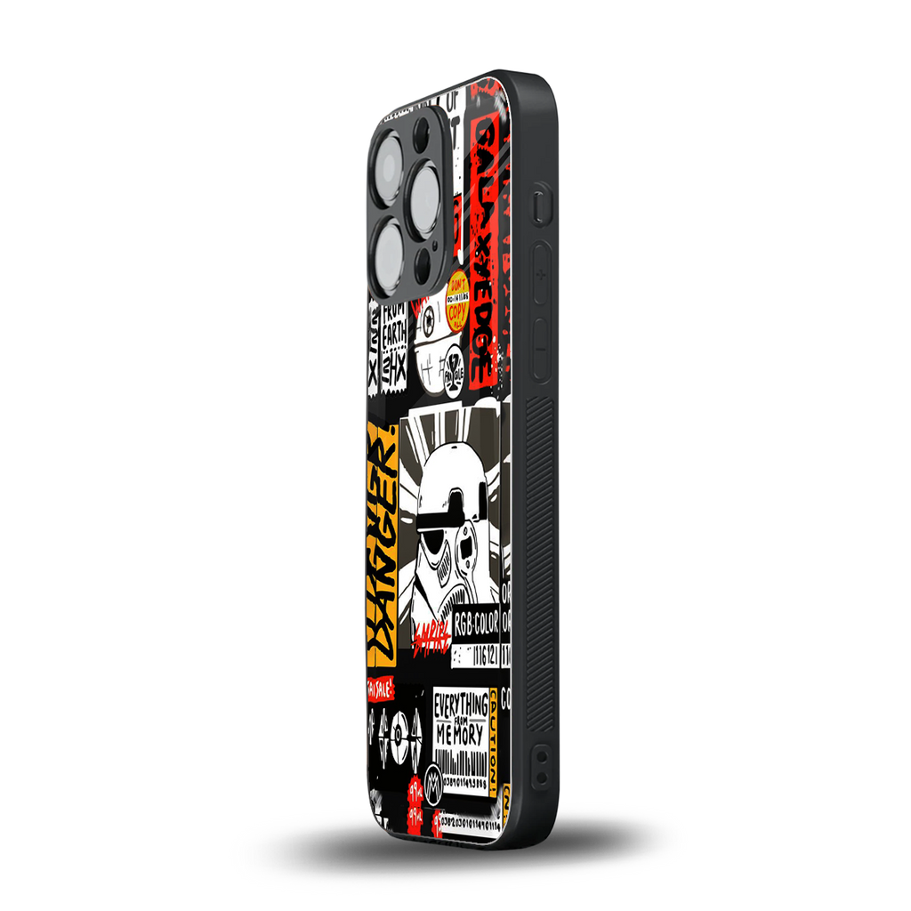 star wars collage back phone cover | glass case for iphone 13 pro