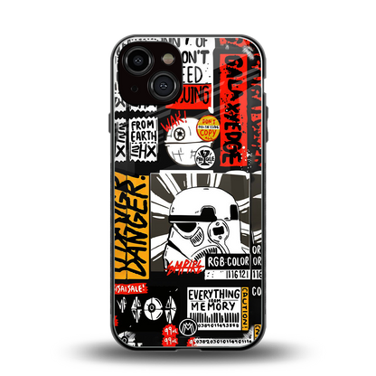star wars collage back phone cover | glass case for iphone 13