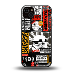 star wars collage back phone cover | glass case for iphone 14 plus