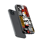 star wars collage back phone cover | glass case for iphone 15 plus