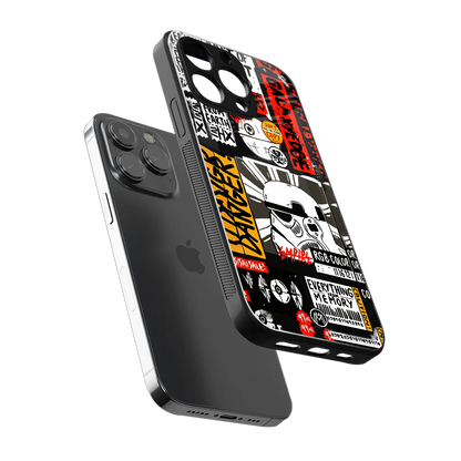 star wars collage back phone cover | glass case for iphone 14 pro max