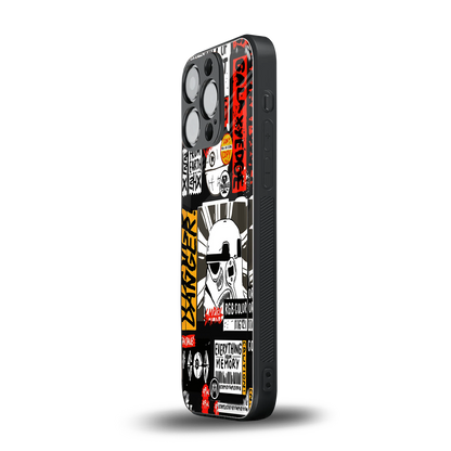 star wars collage back phone cover | glass case for iphone 14 pro