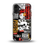 star wars collage back phone cover | glass case for iphone 16 plus