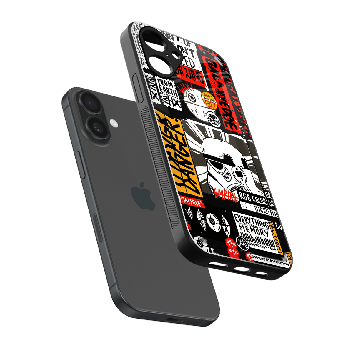 star wars collage back phone cover | glass case for iphone 16
