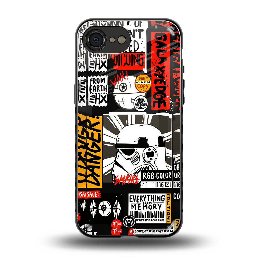 star wars collage back phone cover | glass case for iphone 16e