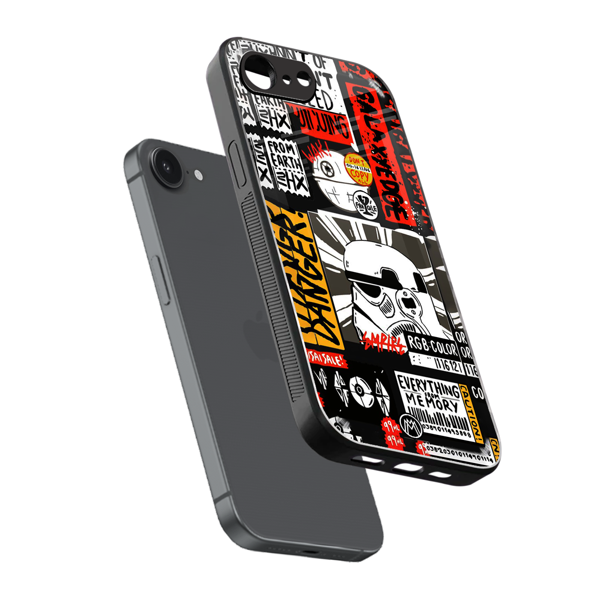 star wars collage back phone cover | glass case for iphone 16e