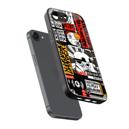 star wars collage back phone cover | glass case for iphone 16e