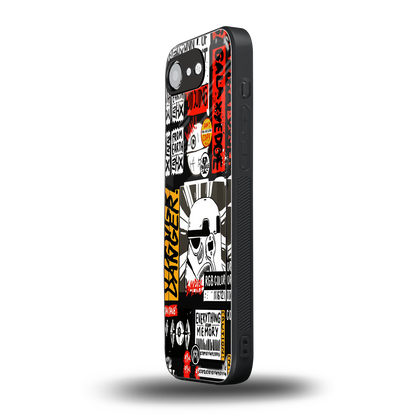 star wars collage back phone cover | glass case for iphone 16e