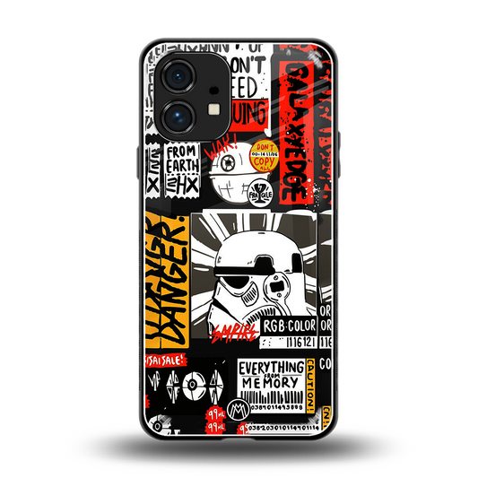 star wars collage back phone cover | glass case for nothing phone 1