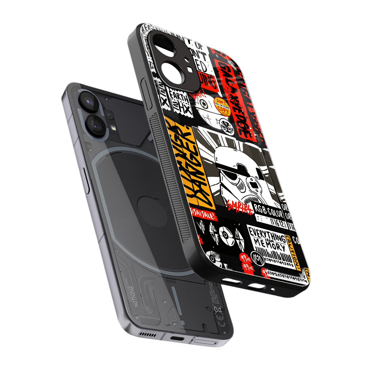 star wars collage back phone cover | glass case for nothing phone 1