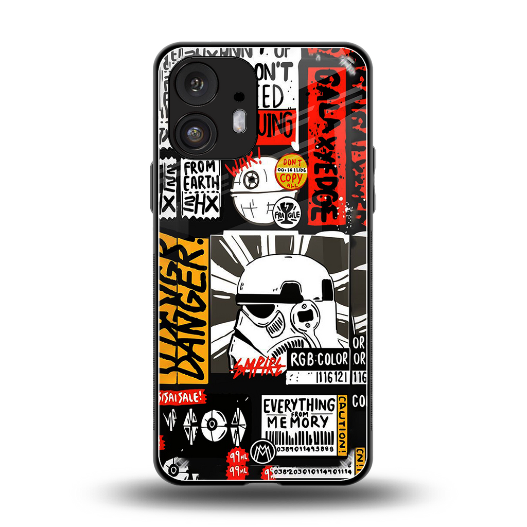 star wars collage back phone cover | glass case for nothing phone 2