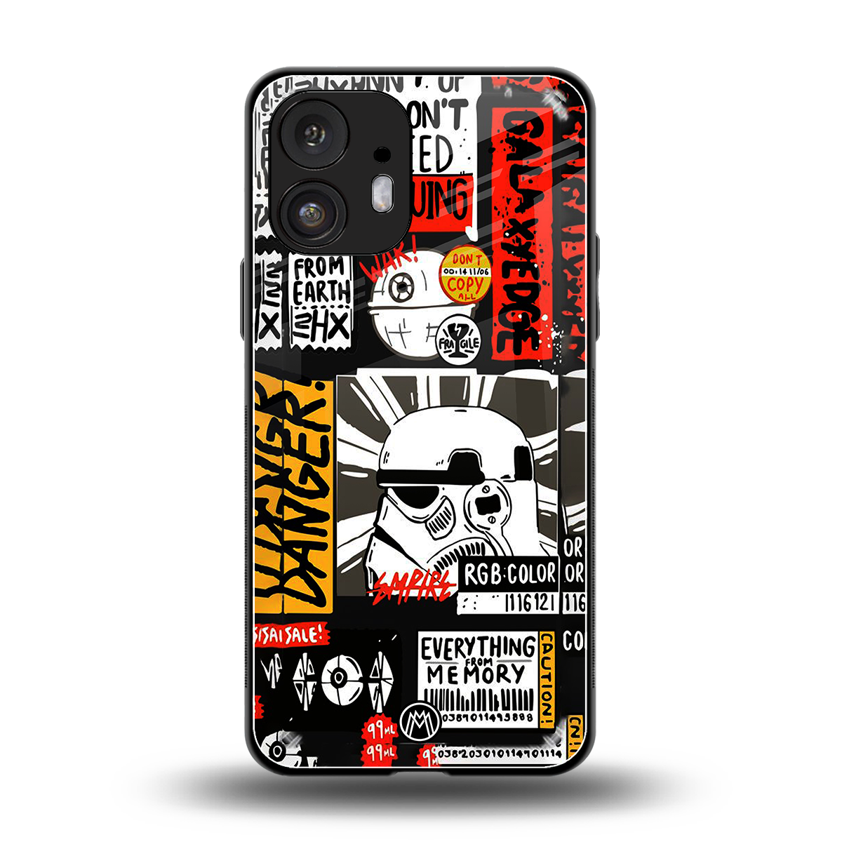 star wars collage back phone cover | glass case for nothing phone 2
