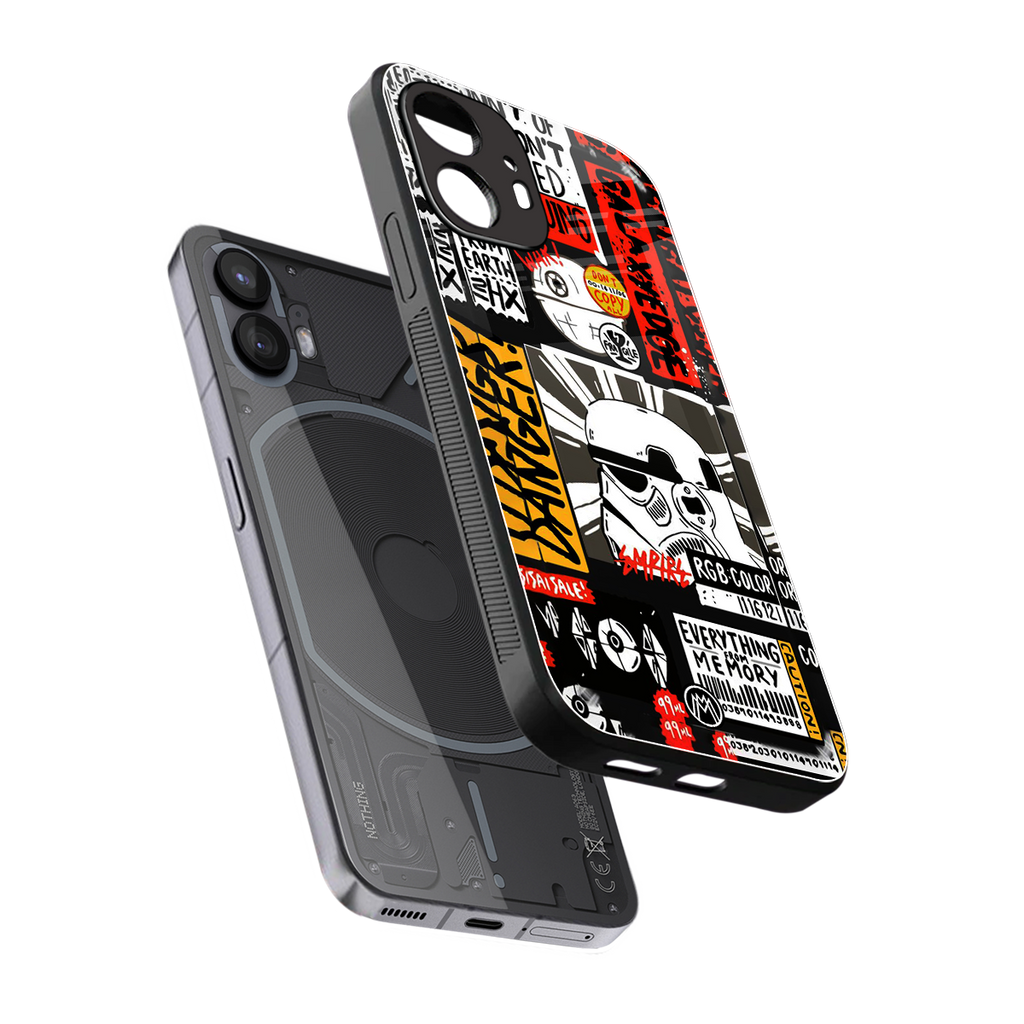 star wars collage back phone cover | glass case for nothing phone 2