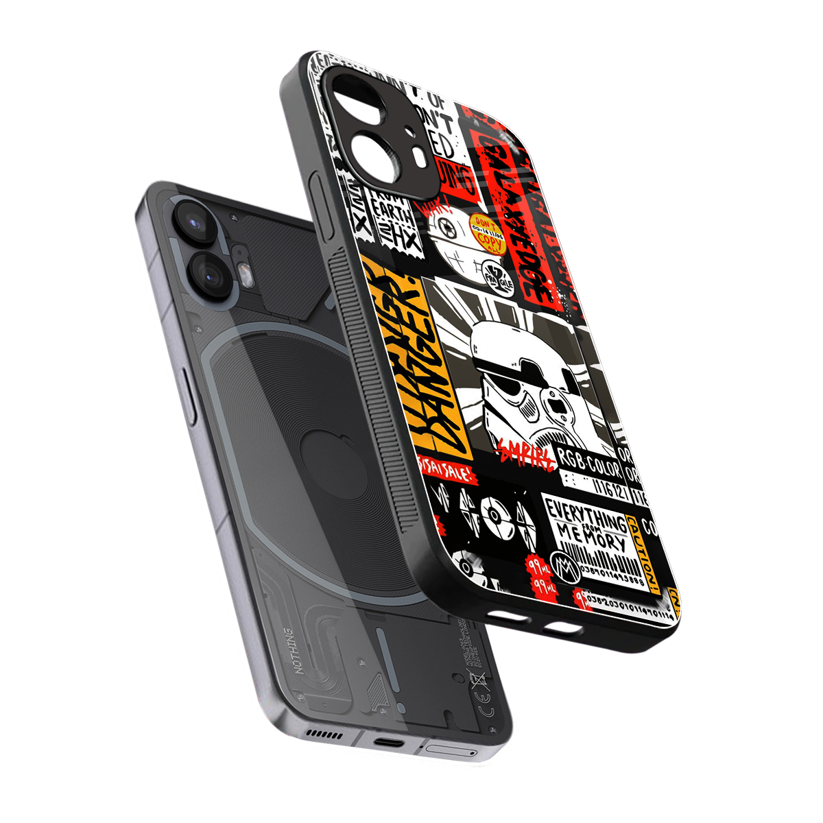 star wars collage back phone cover | glass case for nothing phone 2