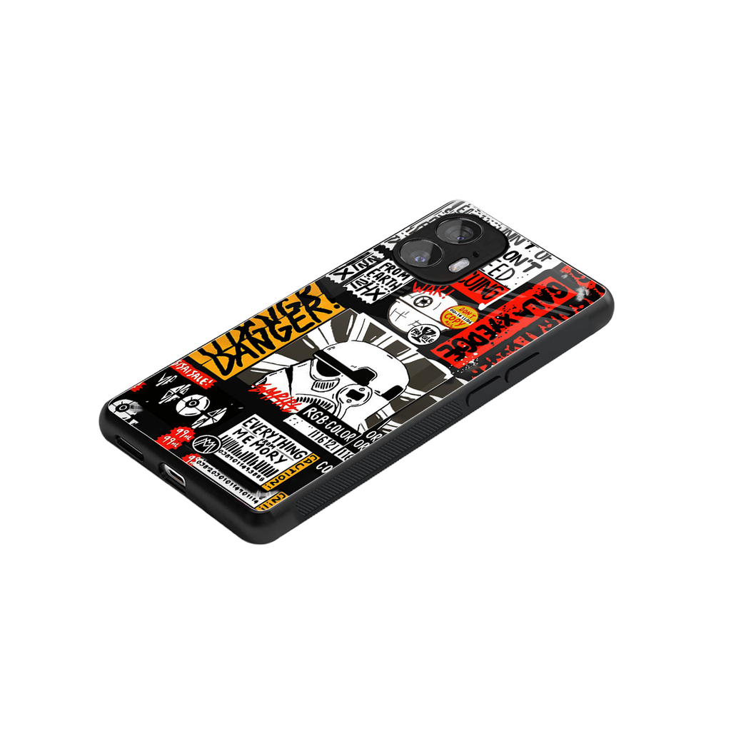 star wars collage back phone cover | glass case for nothing phone 2