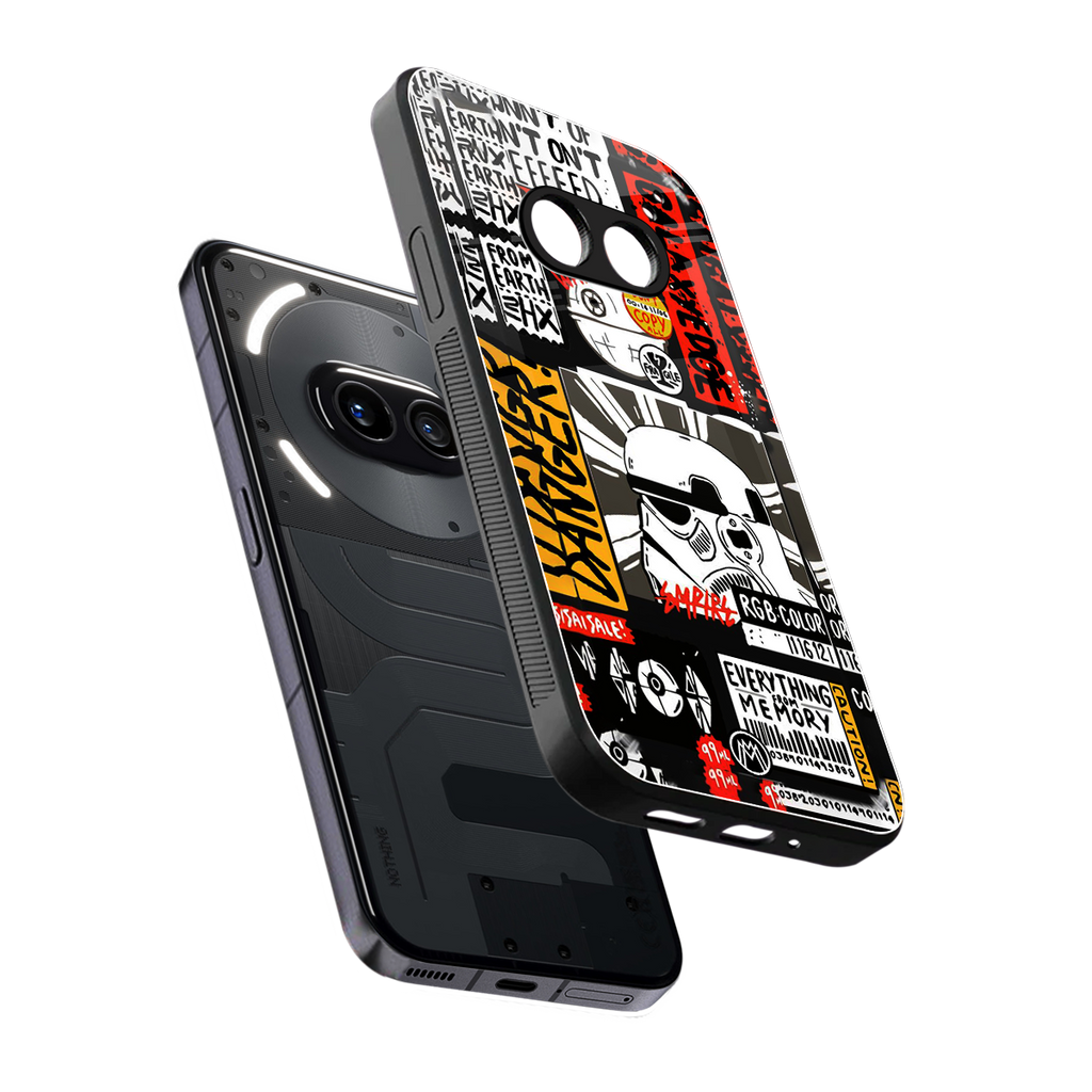 star wars collage back phone cover | glass case for nothing phone 2a