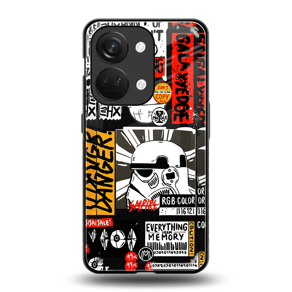 star wars collage back phone cover | glass case for oneplus nord 3