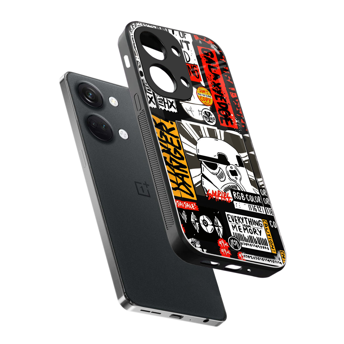 star wars collage back phone cover | glass case for oneplus nord 3