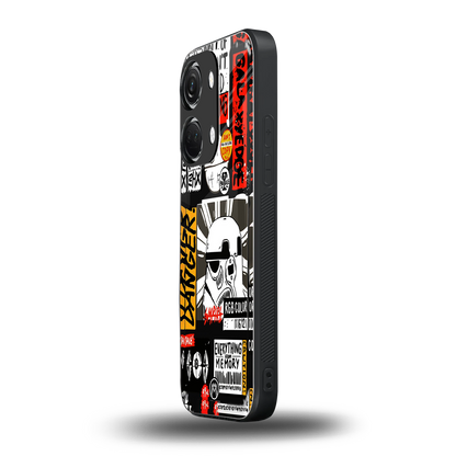 star wars collage back phone cover | glass case for oneplus nord 3