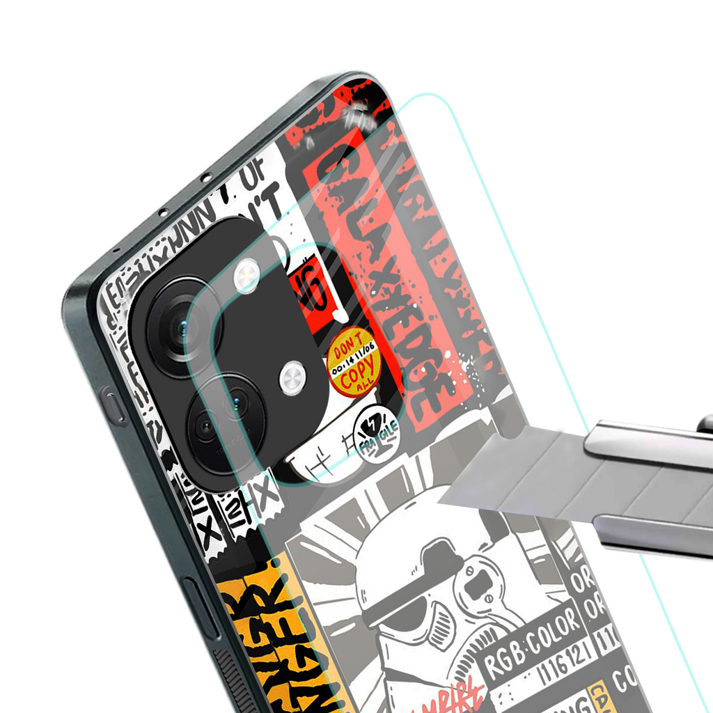 star wars collage back phone cover | glass case for oneplus nord 3