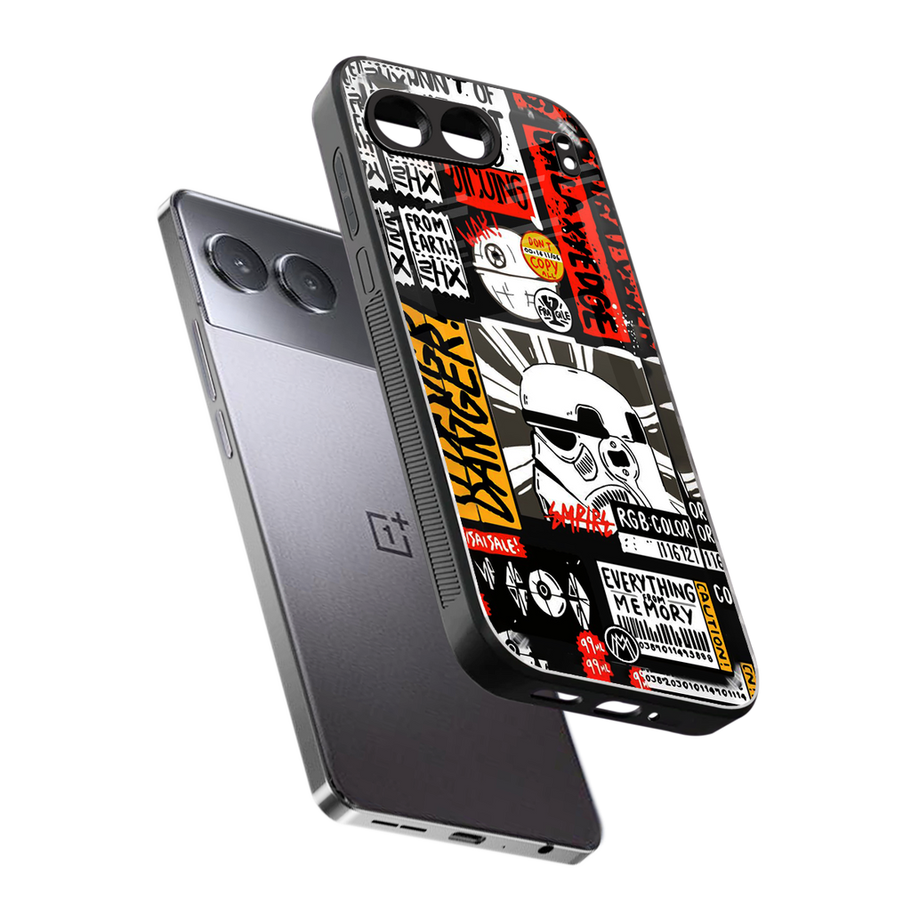 star wars collage back phone cover | glass case for oneplus nord 4