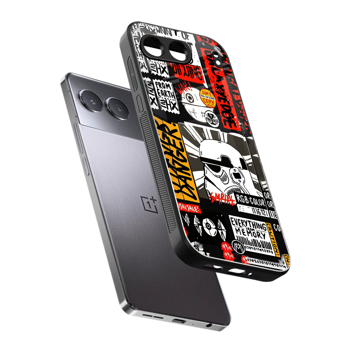star wars collage back phone cover | glass case for oneplus nord 4