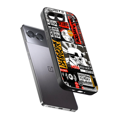 star wars collage back phone cover | glass case for oneplus nord 4