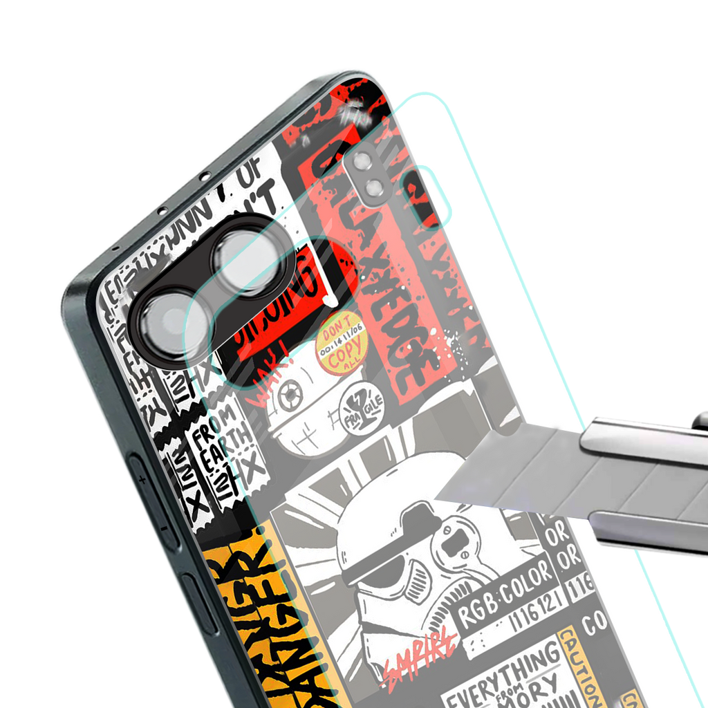 star wars collage back phone cover | glass case for oneplus nord 4