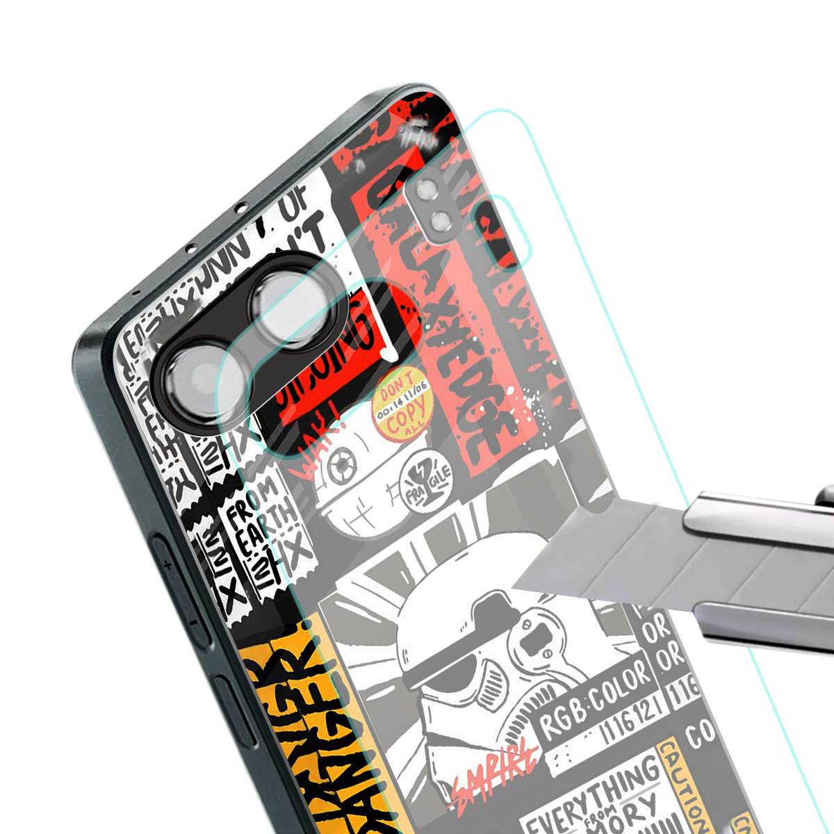 star wars collage back phone cover | glass case for oneplus nord 4