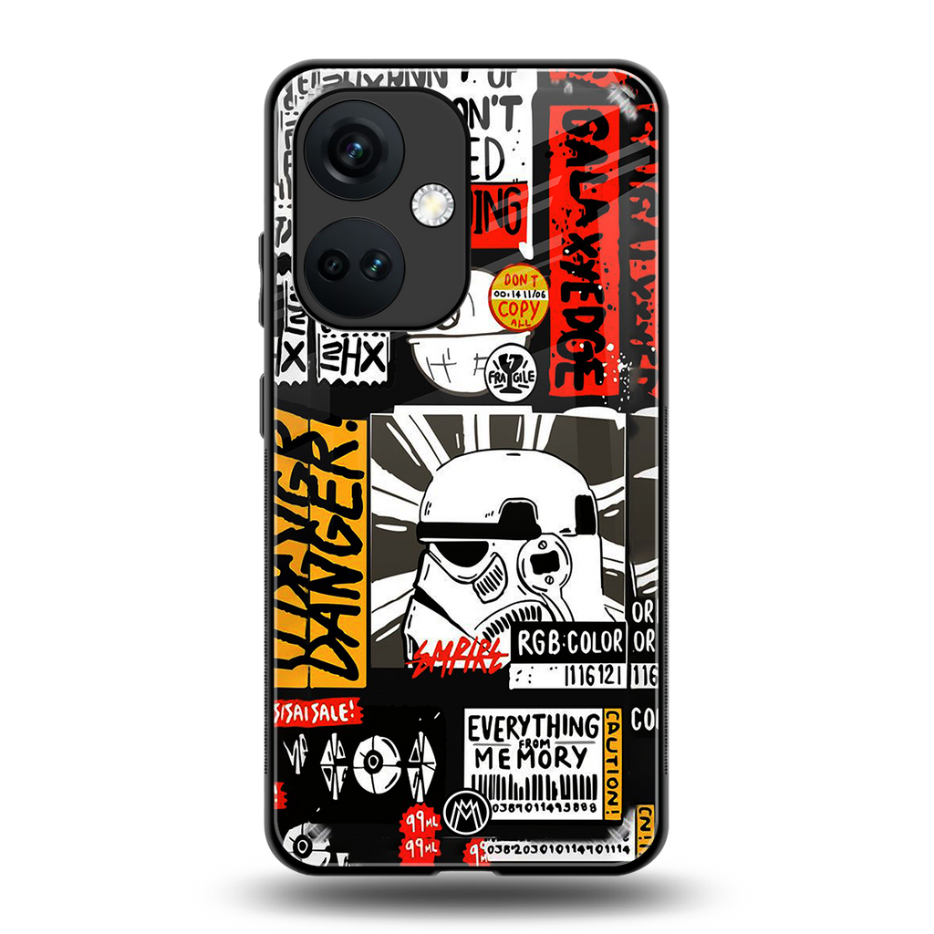 star wars collage back phone cover | glass case for oneplus nord ce 3