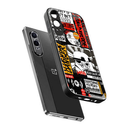 star wars collage back phone cover | glass case for oneplus nord ce 4 lite