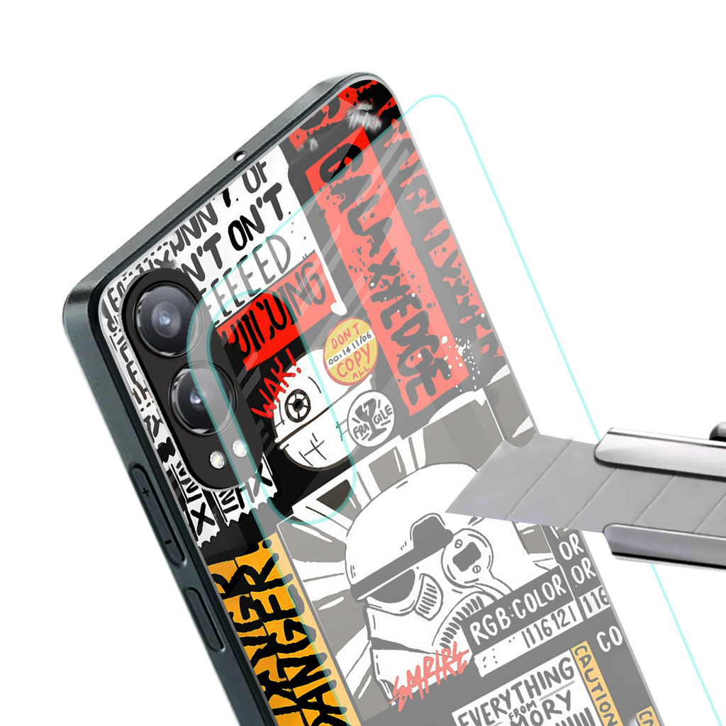 star wars collage back phone cover | glass case for oneplus nord ce 4 lite