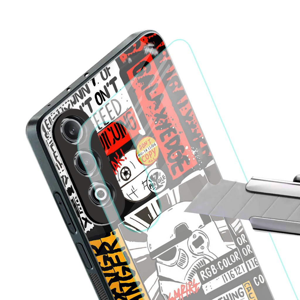 star wars collage back phone cover | glass case for oneplus nord ce 4