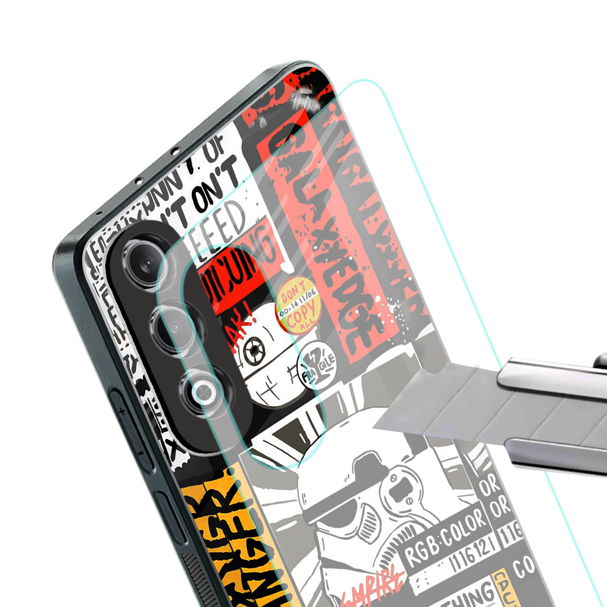 star wars collage back phone cover | glass case for oneplus nord ce 4