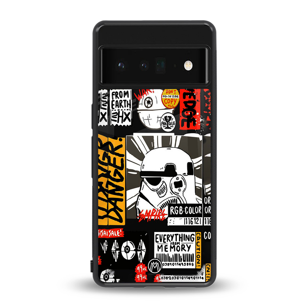 star wars collage back phone cover | glass case for google pixel 6 pro