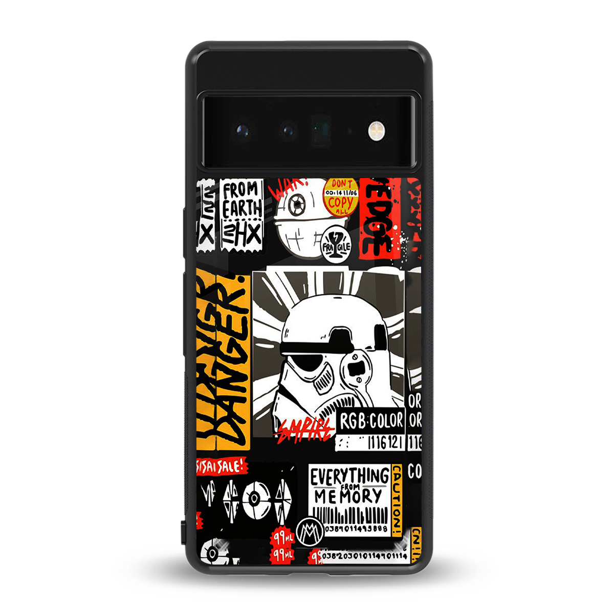 star wars collage back phone cover | glass case for google pixel 6 pro