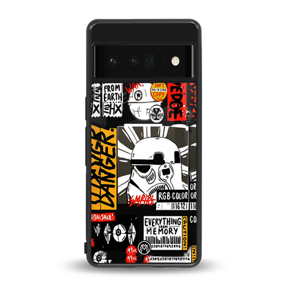 star wars collage back phone cover | glass case for google pixel 6 pro