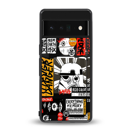 star wars collage back phone cover | glass case for google pixel 6 pro