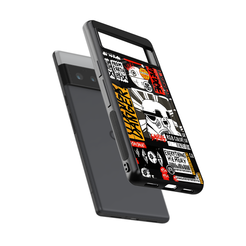 star wars collage back phone cover | glass case for google pixel 6 pro
